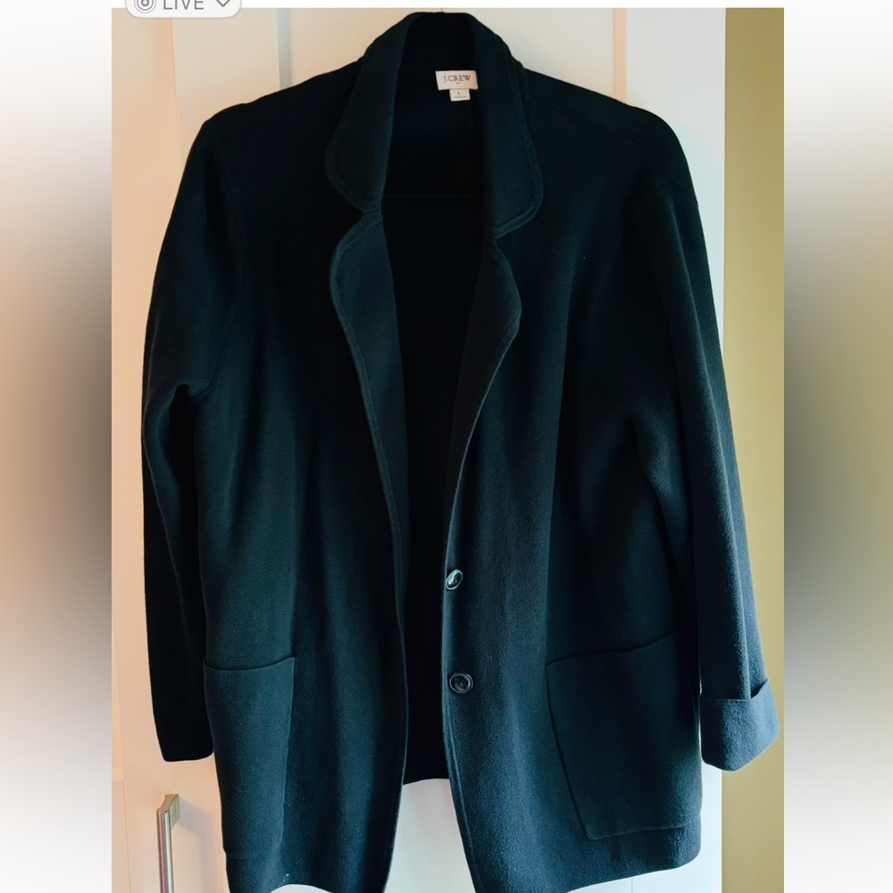 J. Crew Black Knit Jacket